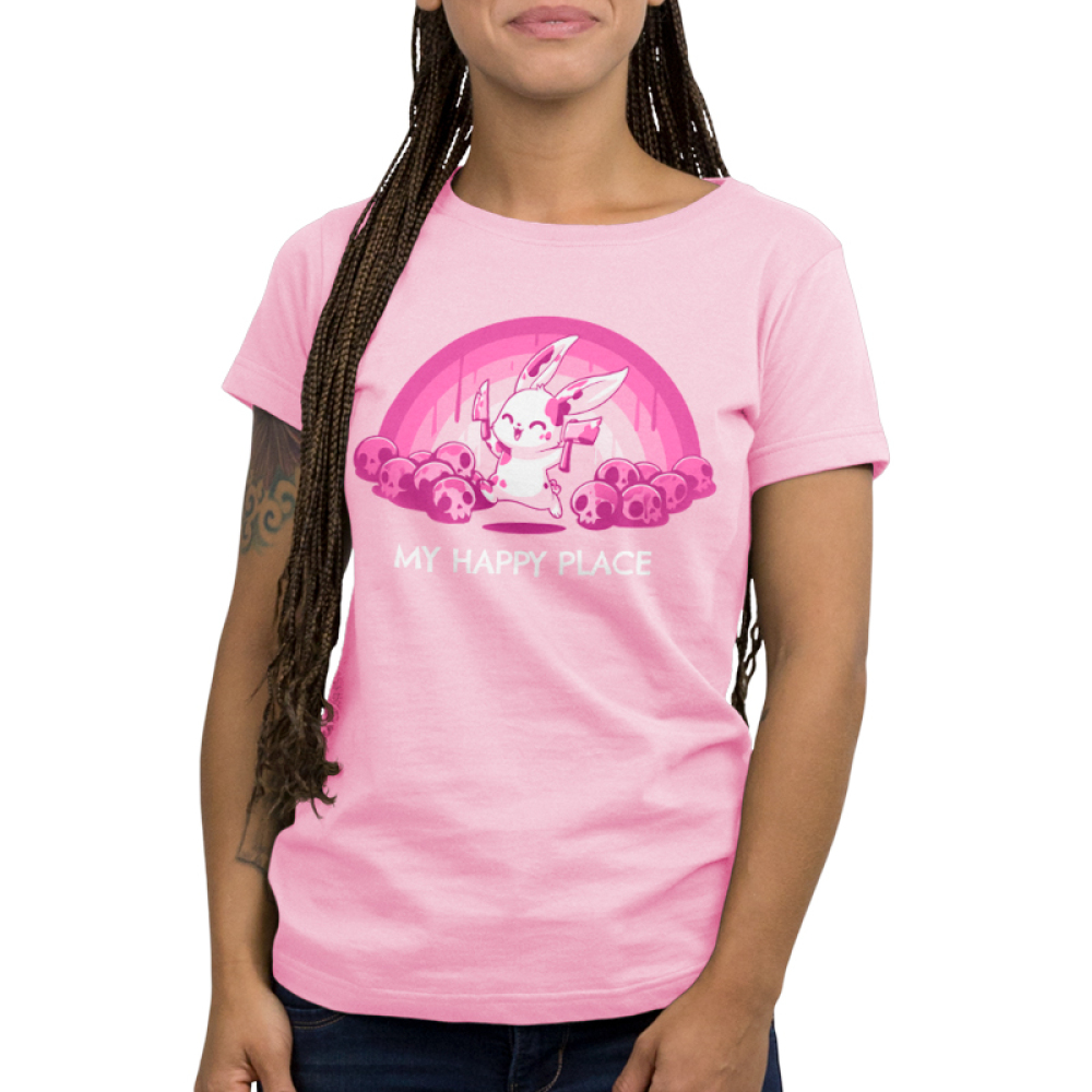 Pink Rainbows & Skulls Funny, cute, & nerdy tshirts TeeTurtle