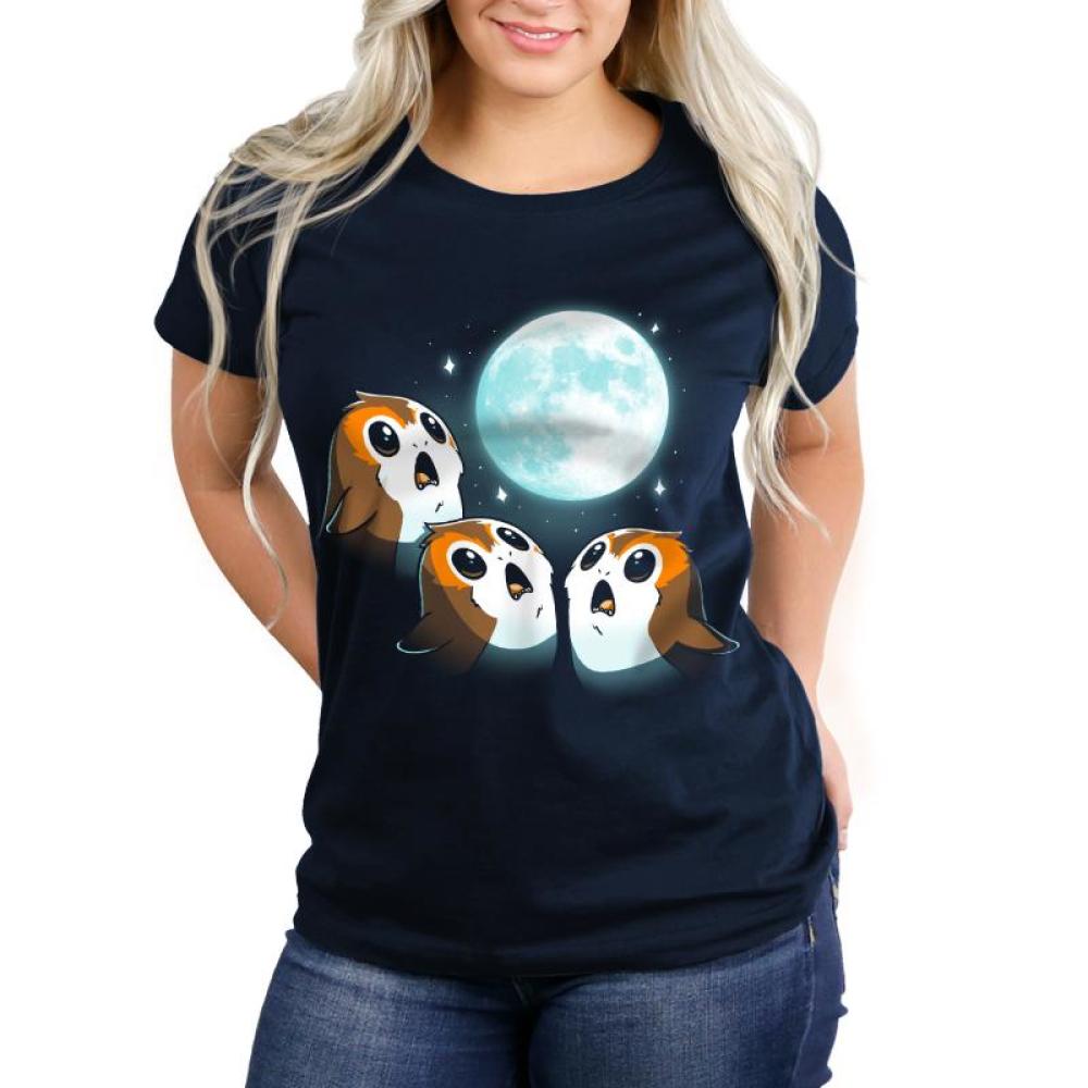 3 Porg Moon Women's T-Shirt Model Star Wars TeeTurtle